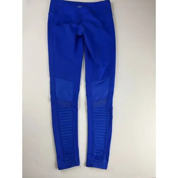 Alo Yoga Moto Leggings - Bright Blue - Women's Size S